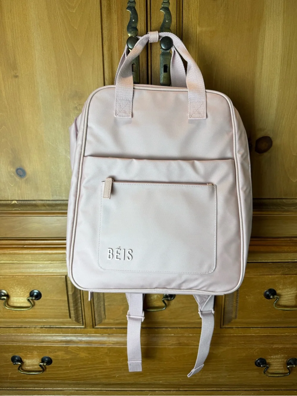 BÉIS 'The Expandable Backpack' in Atlas Pink